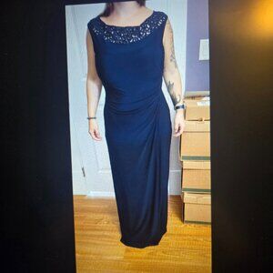 Gorgeous Ralph Lauren Navy Blue Evening Gown,  EUC